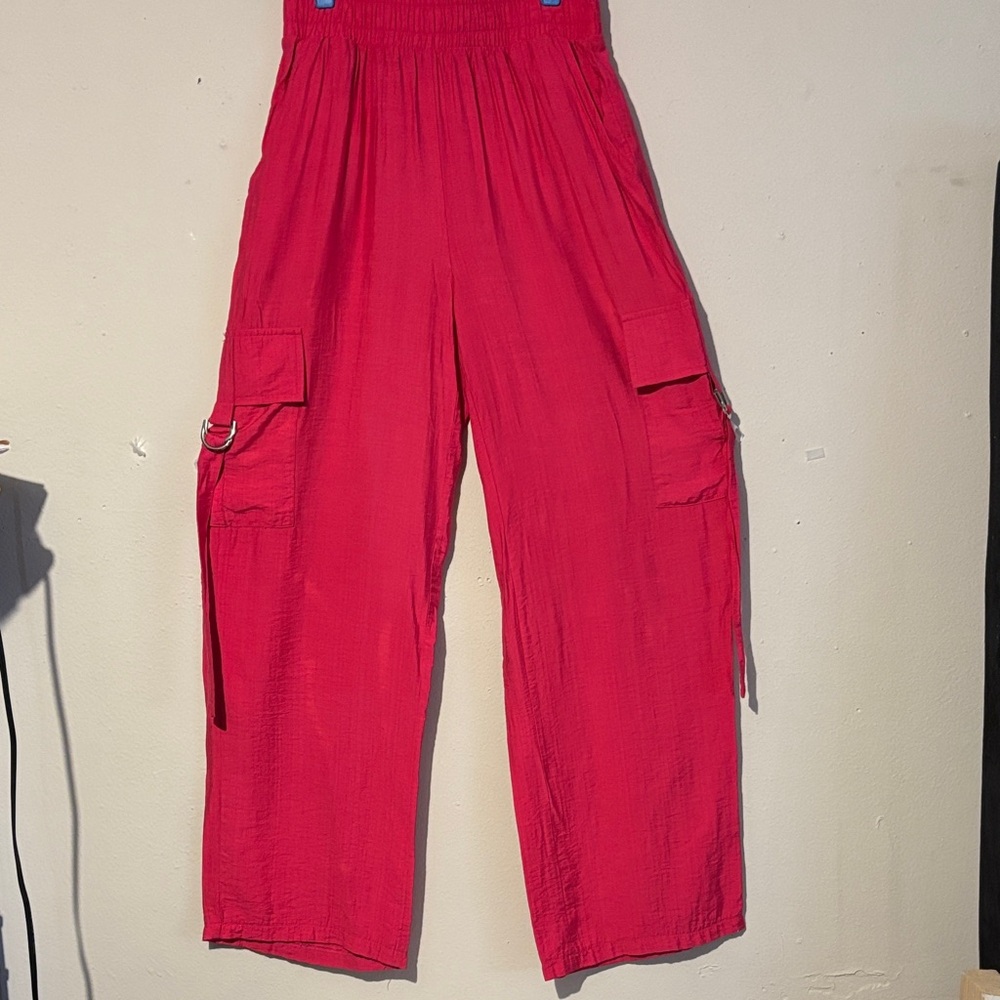 Women's Pink Cargo Pants